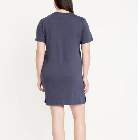 NWT OLD NAVY Crew-Neck Mini T-Shirt Dress Color: Volcanic Glass - Picture 5 of 7